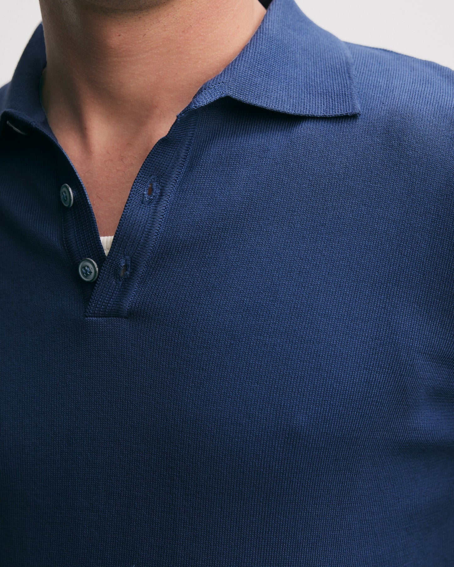 Italian Knitted Long-Sleeve Polo