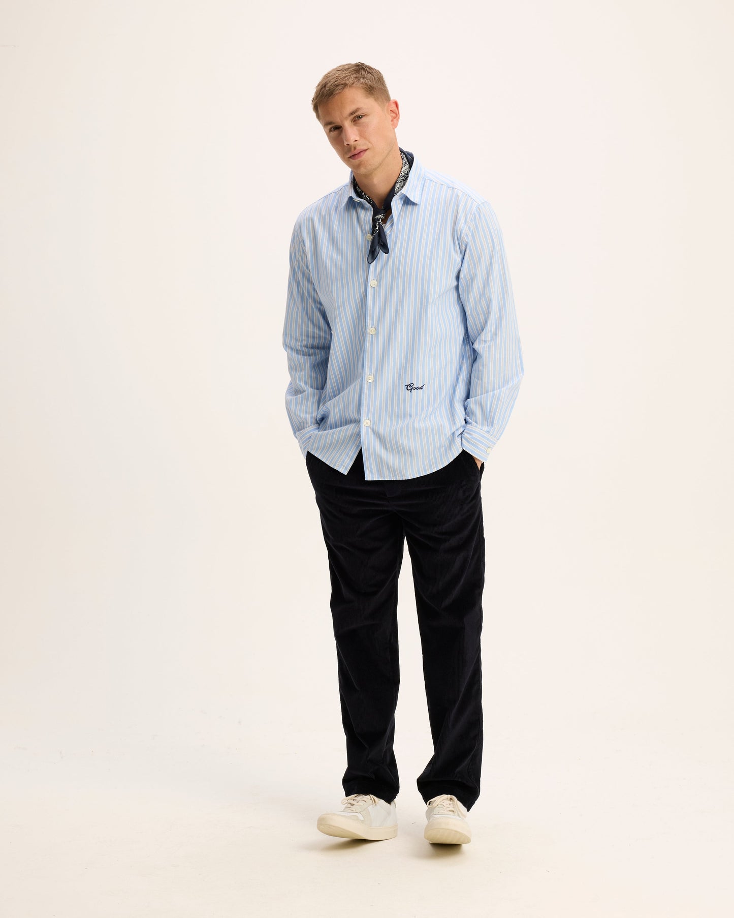 Sogood Stiped Shirt with embroidery