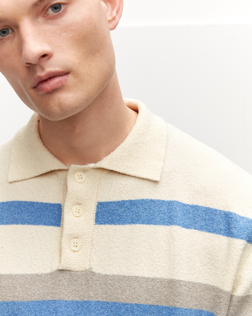 Striped Boucle Polo
