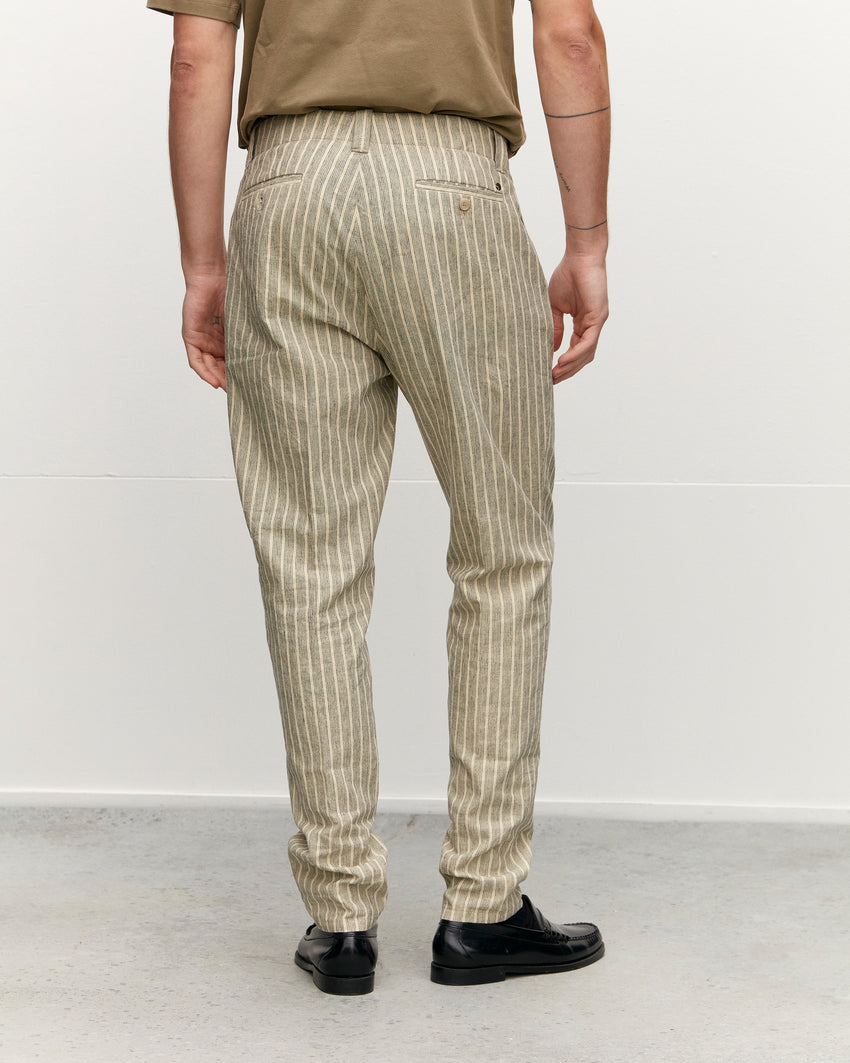 Linen Blend Tappered Trousers