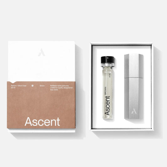 Ascent - Silver Case & Parfum Refill | Brown