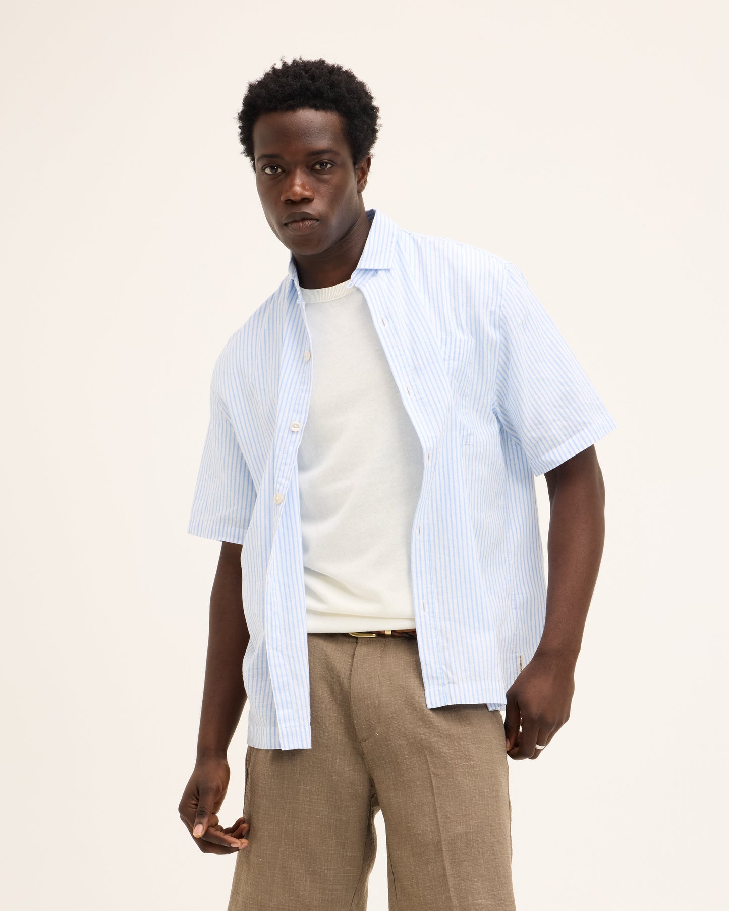Santi Striped Linen Shirt