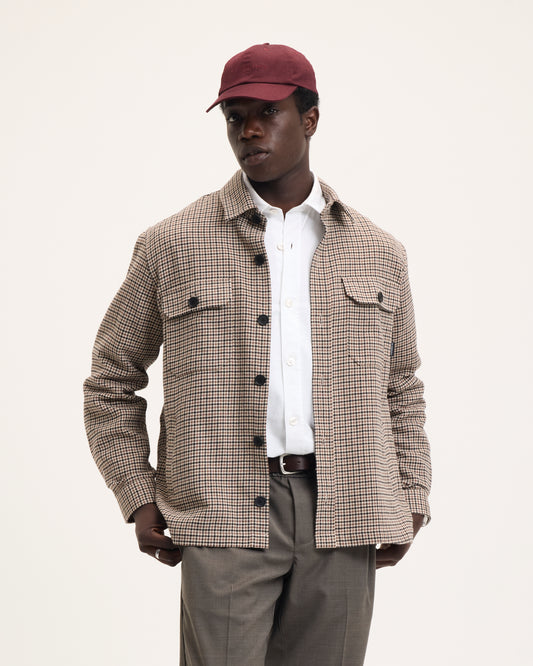 Sergio Wool Blend Check Jacket