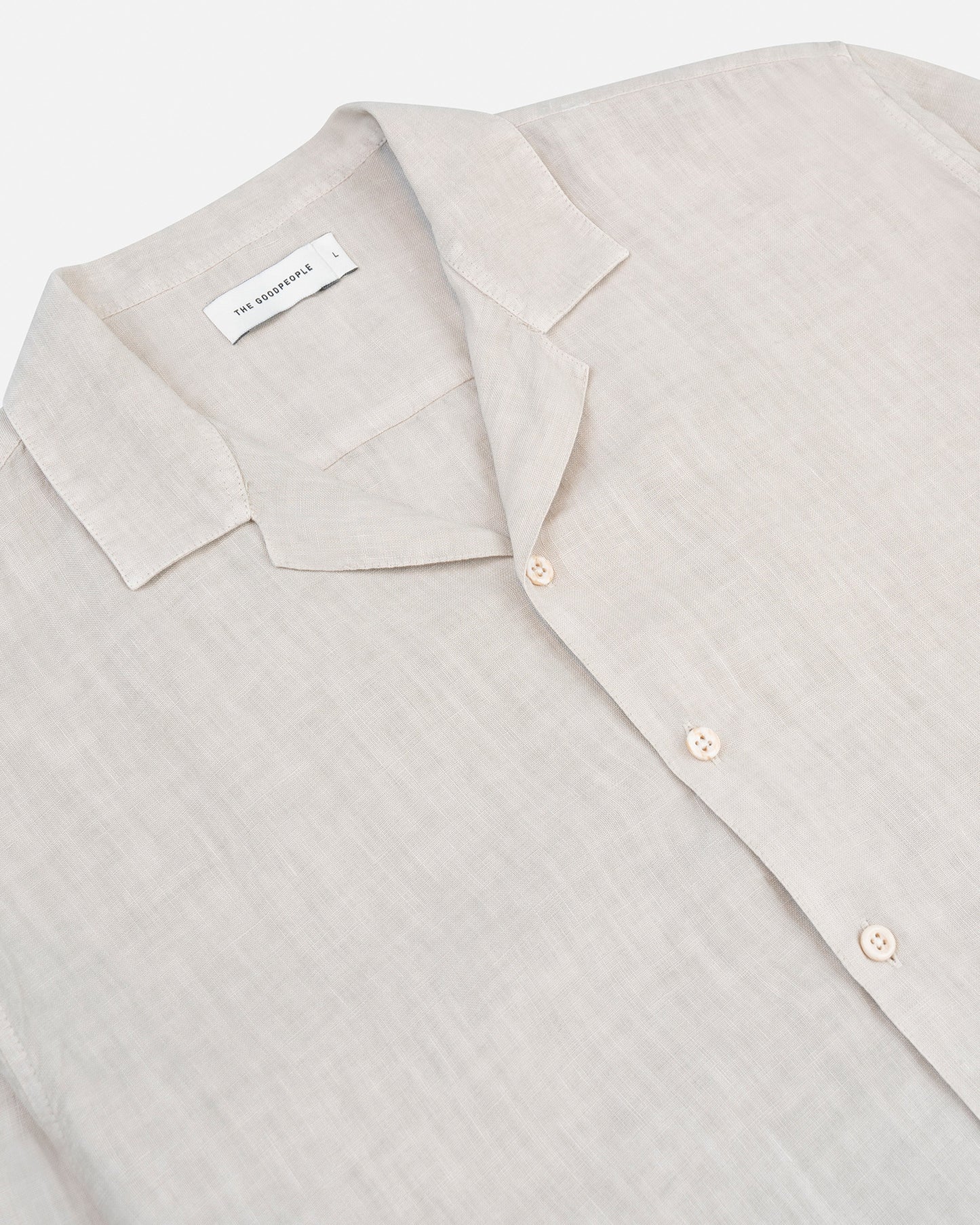 Linnen shirt met korte Mouwen