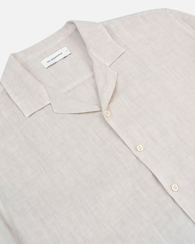 Linnen shirt met korte Mouwen