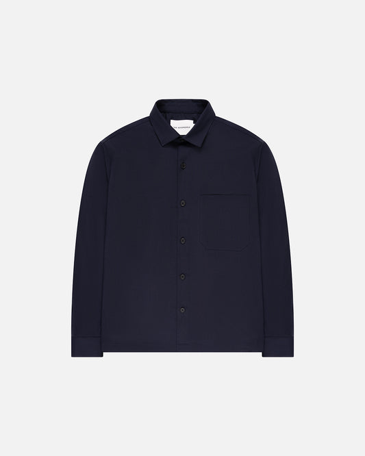 Simon Cool Wool Button-Up Shirt