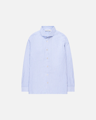 Subway Striped Button-up Linen Shirt