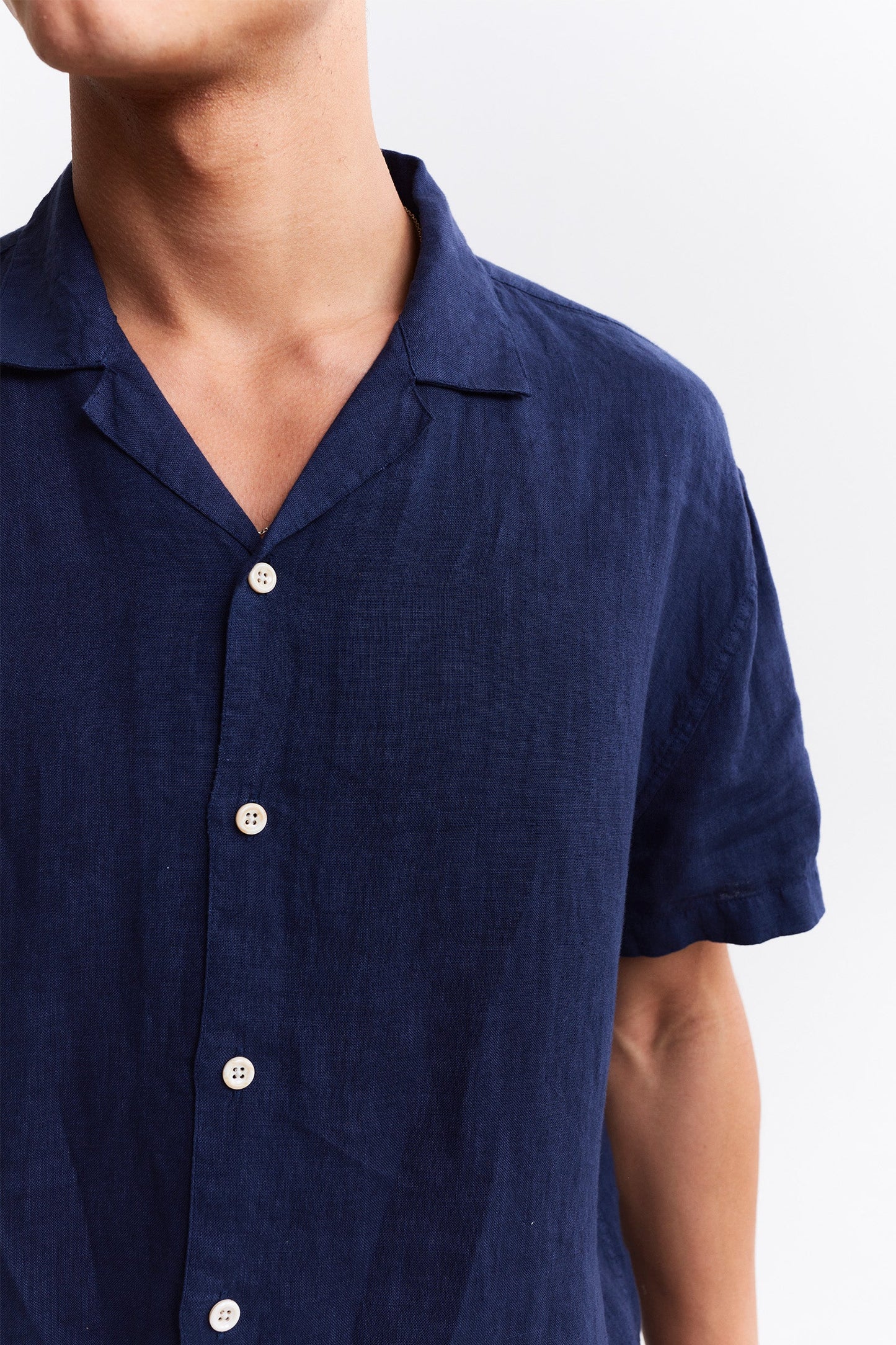 Linnen Shirt met Korte Mouwen